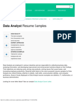 Data Analyst Resume Samples JobHero