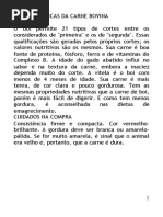 Características Da Carne Bovina