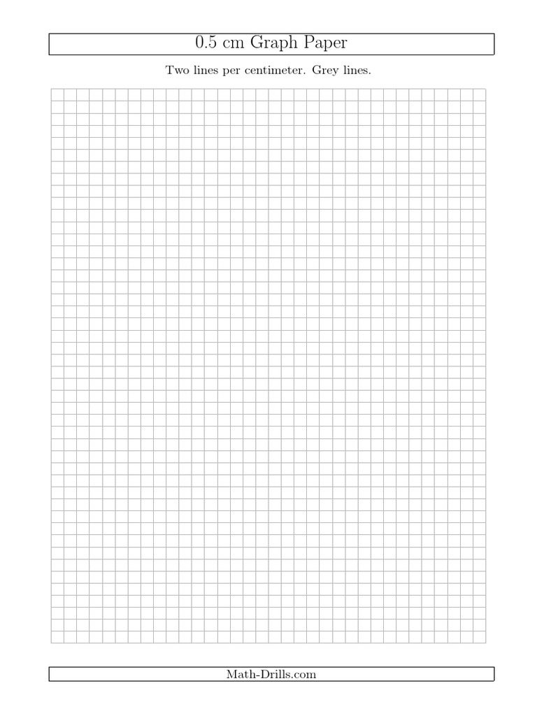 A4 Graph Paper 0.5 CM Grey PDF Teaching Mathematics
