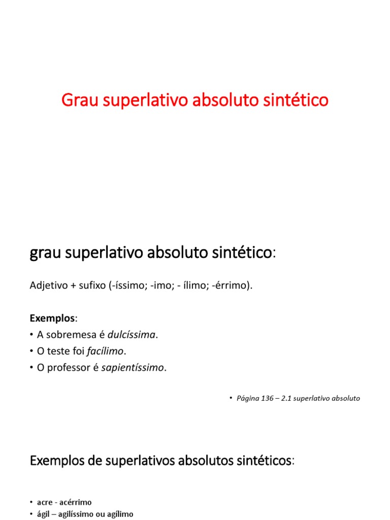 Grau Superlativo Absoluto Sintético De Pobre