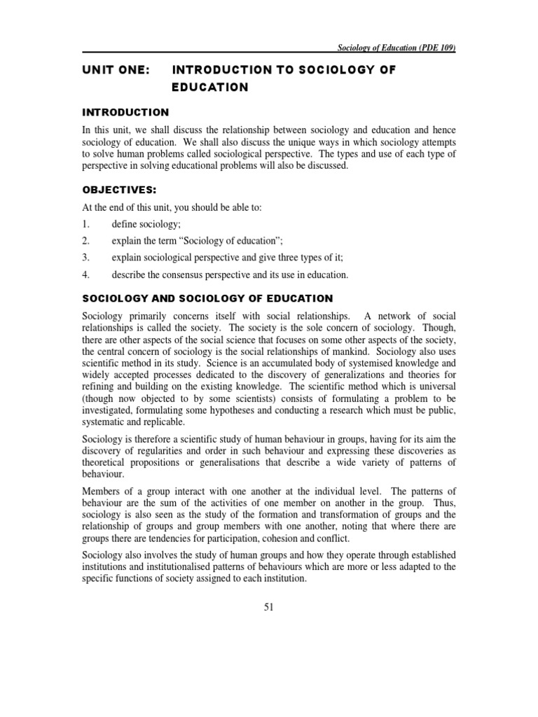 Introduction to Sociology of Education | PDF | Sociology | Social Group