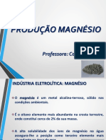 Produção Magnésio Eletrólise