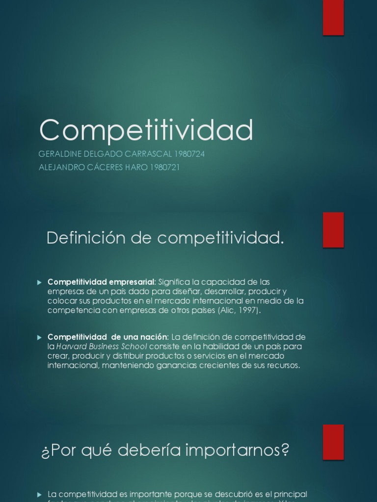 Definición y factores de competitividad | PDF | Mercado (economía ...
