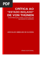 Crítica Ao Estado Isolado de Von Thunen