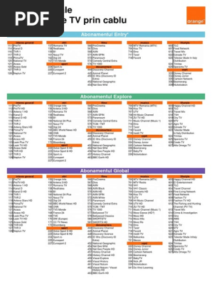 Lista Canale Argo Iulie2017