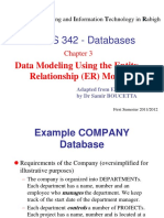 COIS 342 - Databases: Data Modeling Using The Entity-Relationship (ER) Model