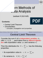 Modern Methods of Data Analysis - CLT, Uncertainties
