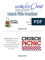 Community For Christ: 8:00 Am Best Breakfast in Town! Still Only $5.00!