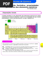 Propriedades Da Tabela - Resumo Química