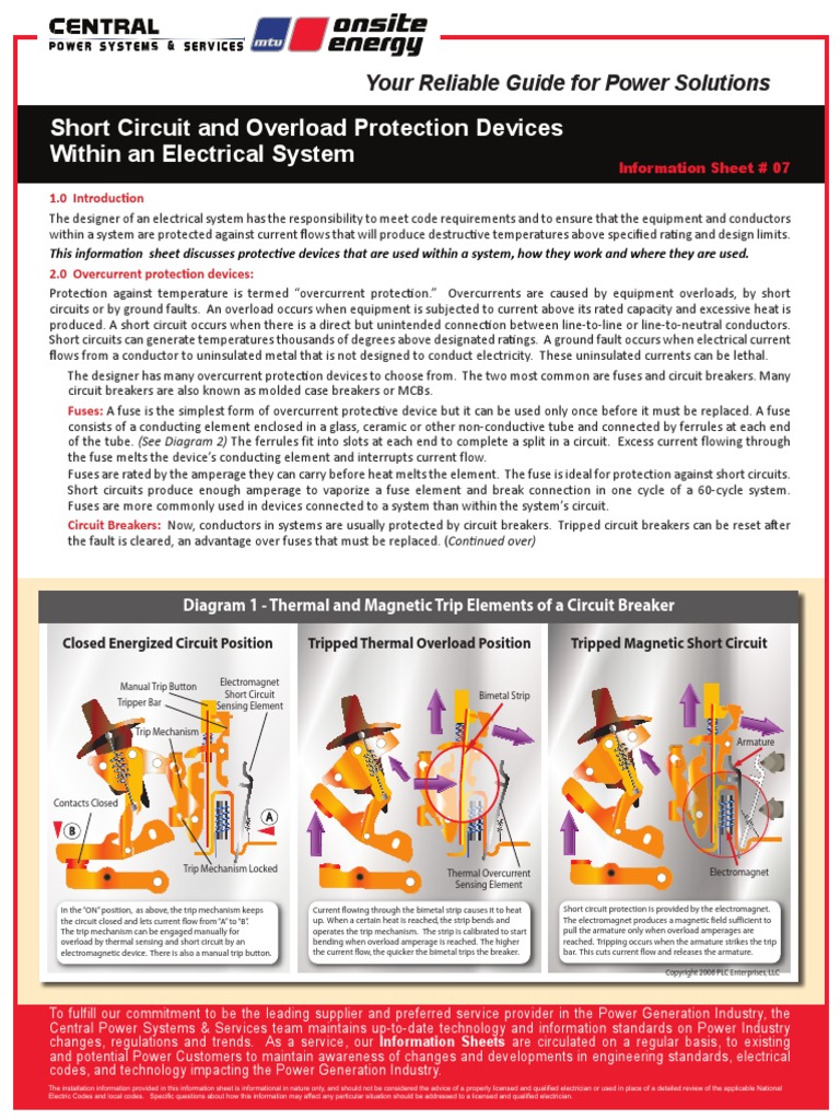 Short Circuit and Overload Protection Circuits and Devices | PDF | Fuse ...
