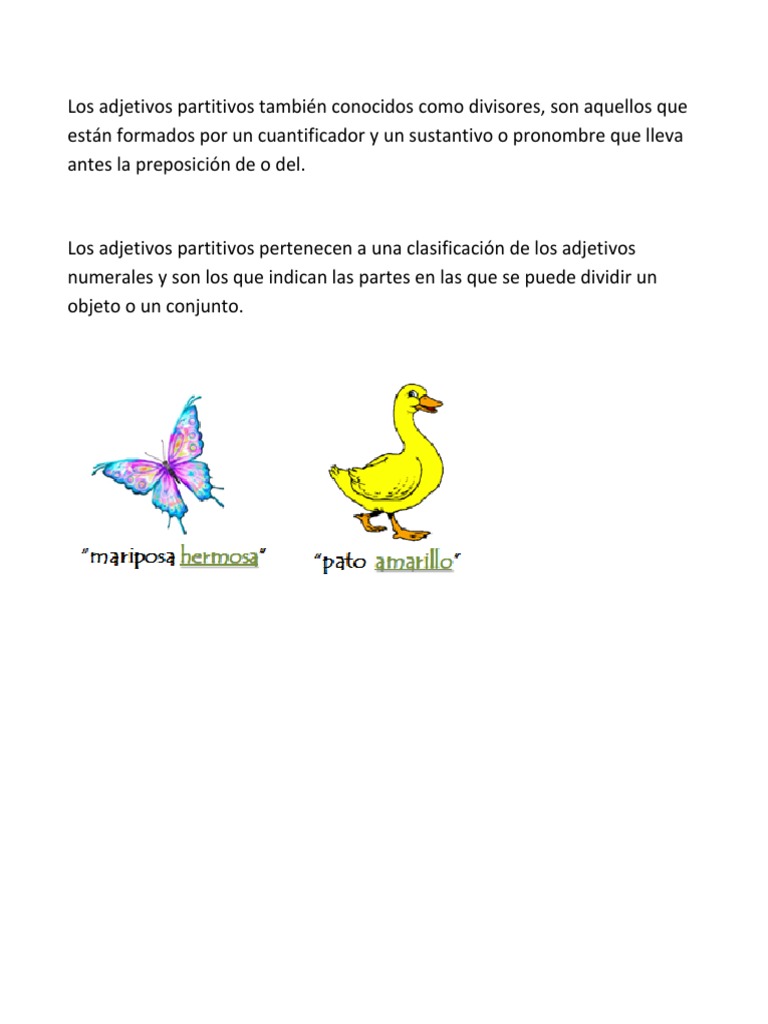 Adjetivos Partitivos y su Uso | PDF | Adjetivo | Idiomas