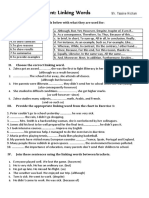 Linking Word Worksheet PDF