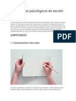 5 Beneficios Psicológicos de Escribir A Mano PDF