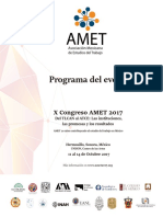 Programa General X Congreso Amet 2017