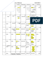 Semester Calendar Fall 2017