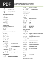 Physics 71 Equations