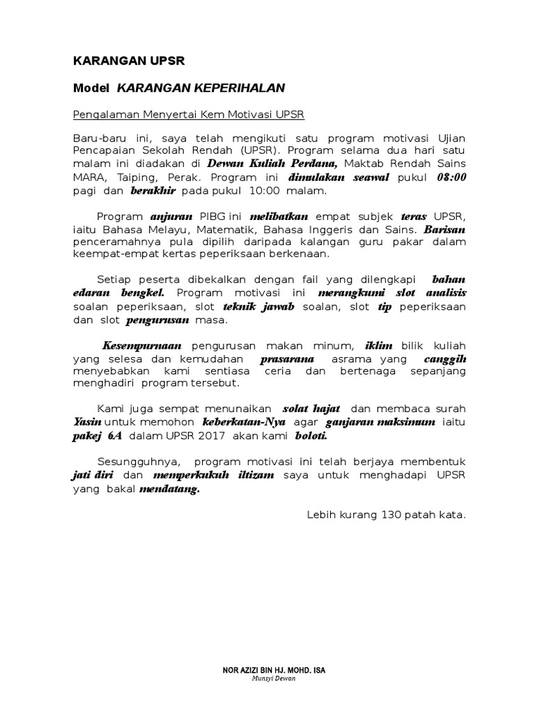 Azizi K2 Koleksi Karangan Ramalan Pdf