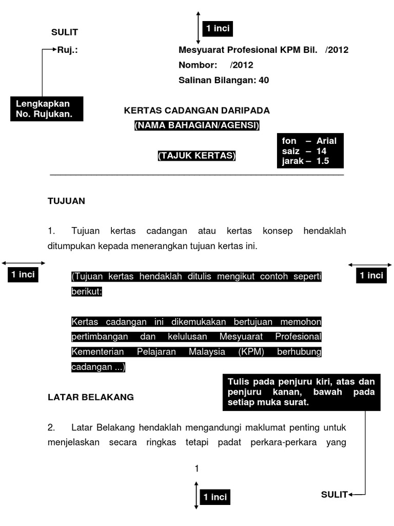 Format Kertas Cadangan | PDF