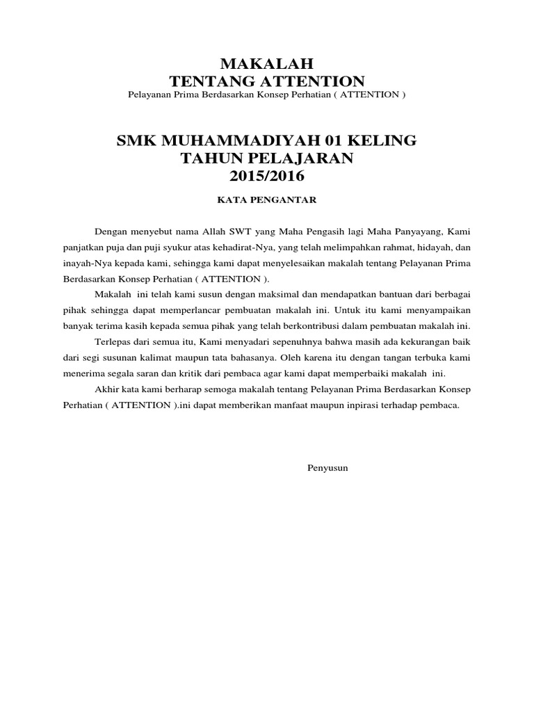 Makalah Pelayanan Prima