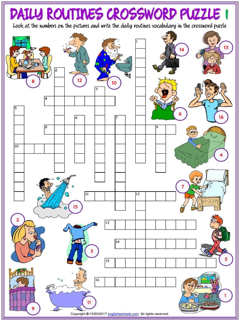 daily-routines-vocabulary-esl-crossword-puzzle-worksheets-for-kids-pdf-leisure-personal-growth