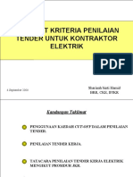 Kriteria Penilaian Tender Untuk Kontraktor