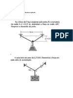 1º Lista de Exercícios Mecanica Aplicada PDF