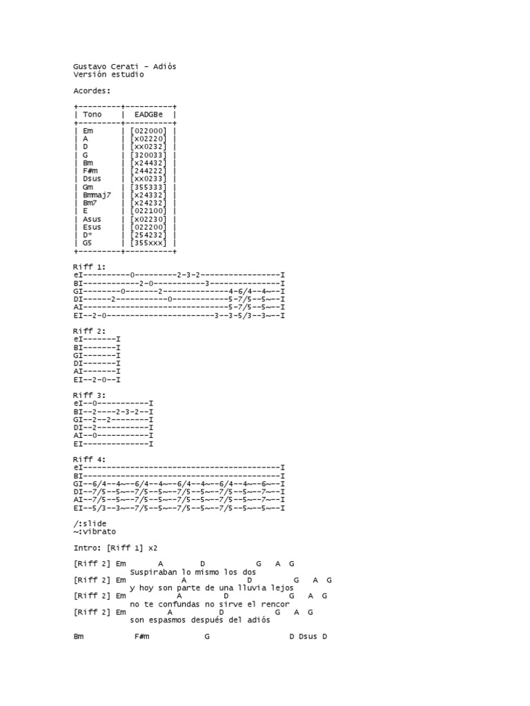 Acordes y Riffs de 