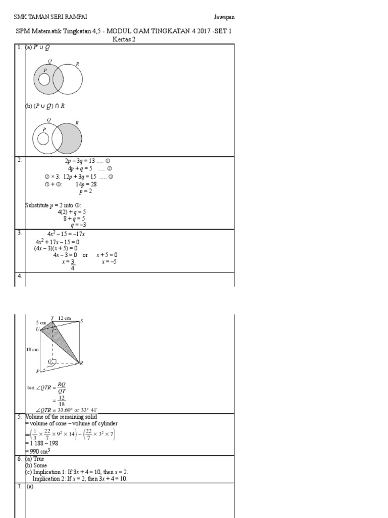 SPM Math Module for Students | PDF | Teaching Mathematics