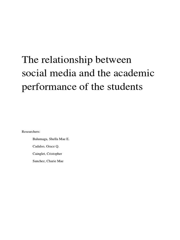 Social Media's Impact on Academic Performance | PDF | Social Media ...