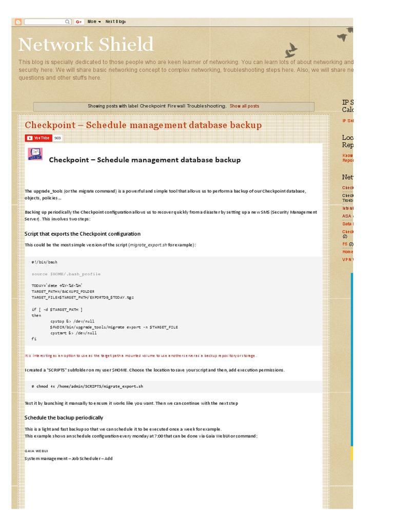 Checkpoint Firewall Backup Automation | PDF | Proxy Server | Ip Address