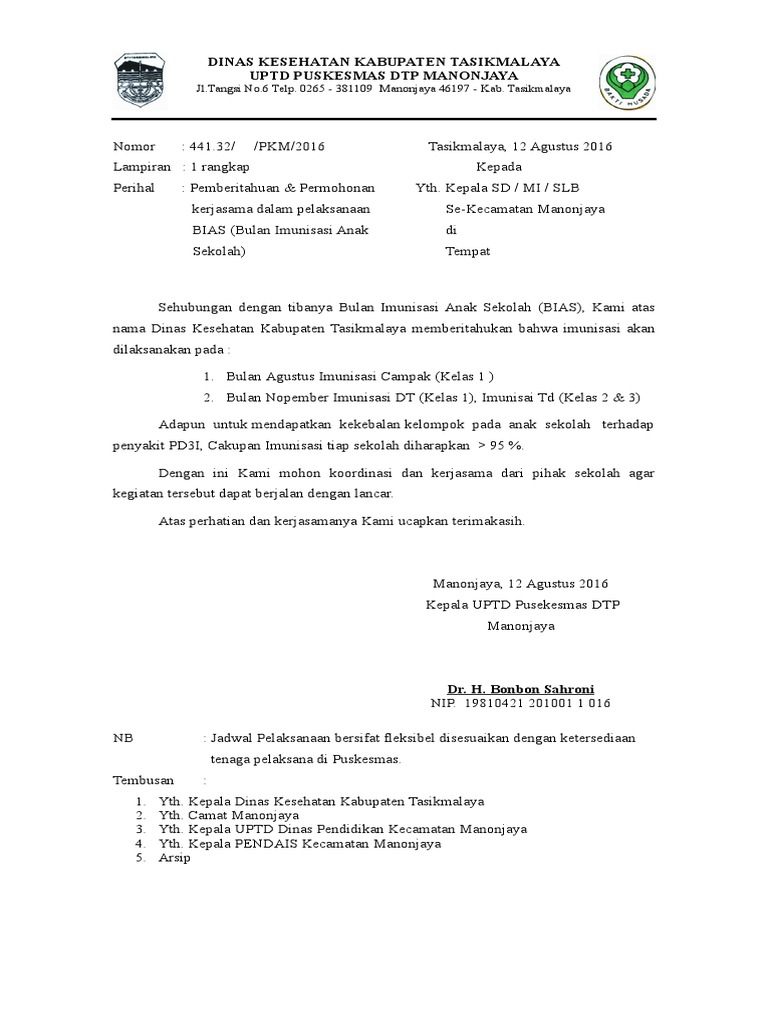 Surat Imunisasi
