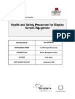 Health and Safety Procedure For Display Screen Equipment: Learning Development Unit (Quality)