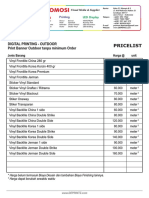 Price List Daftar Harga Percetakan Digital Printing OUTDOOR DEPRINTZ September 2014