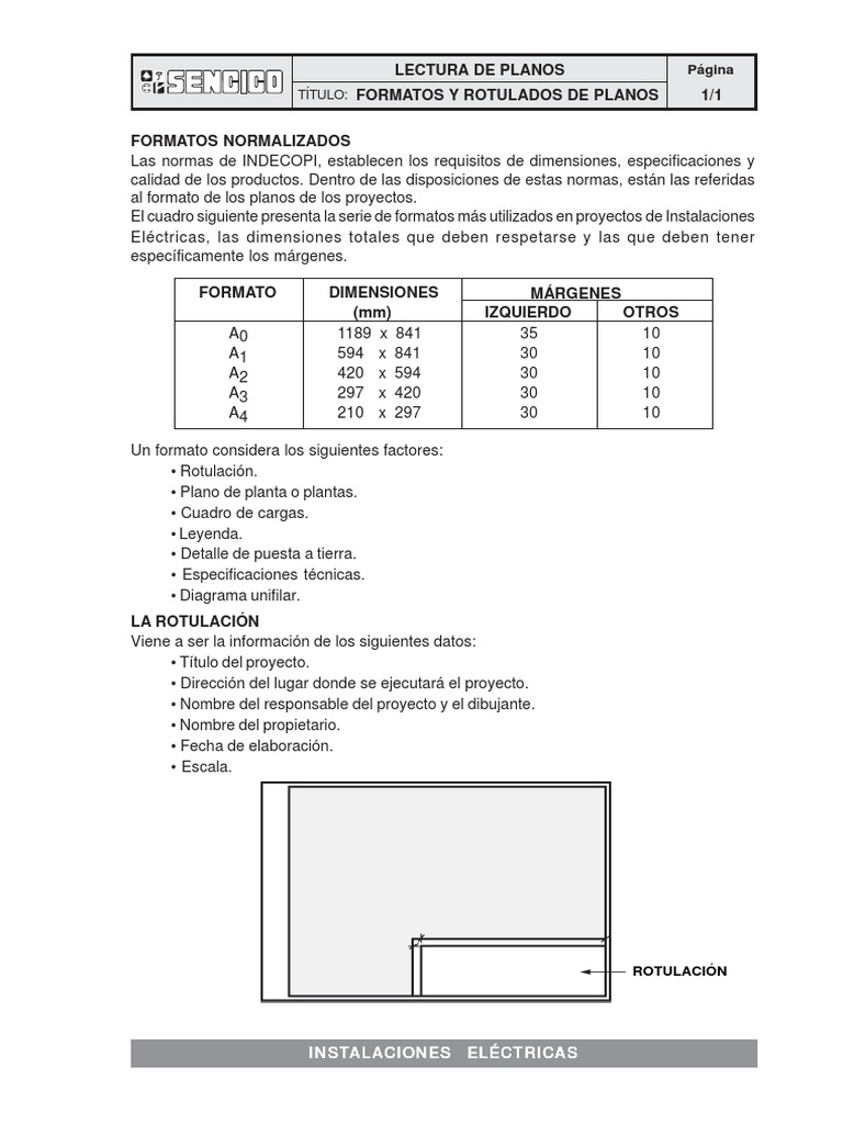 Formatos y Rotulación de Planos Eléctricos | PDF | Electricidad ...