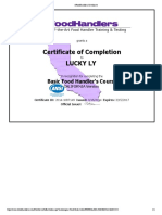Lucky EFoodHandlers Certificate