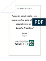 La Unión Convivencial Como Nuevo Modelo de Familia Doctrina