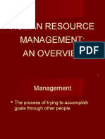 Human Resource Management: An Overview