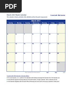 Blank March 2017 