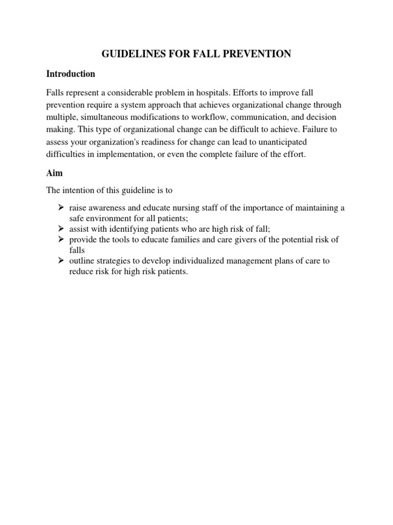 Universal Fall Precautions Are Called | PDF | Patient | Nursing