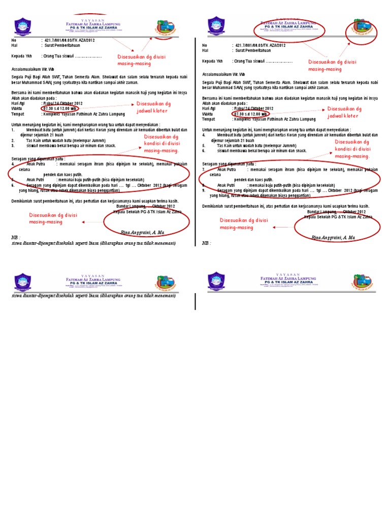 400 Koleksi Contoh Surat Undangan Manasik Haji Anak Tk Terbaik
