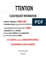 Class Request Information: Attention