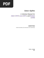 Linear Algebra Solution PDF