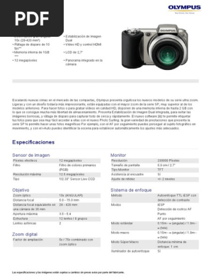 Olympus Sp 600uz Caracteristicas Pixel Lentes De Aumento
