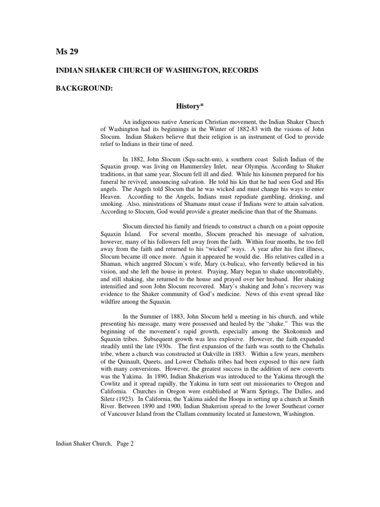 Indian Shaker PDF Religion And Belief