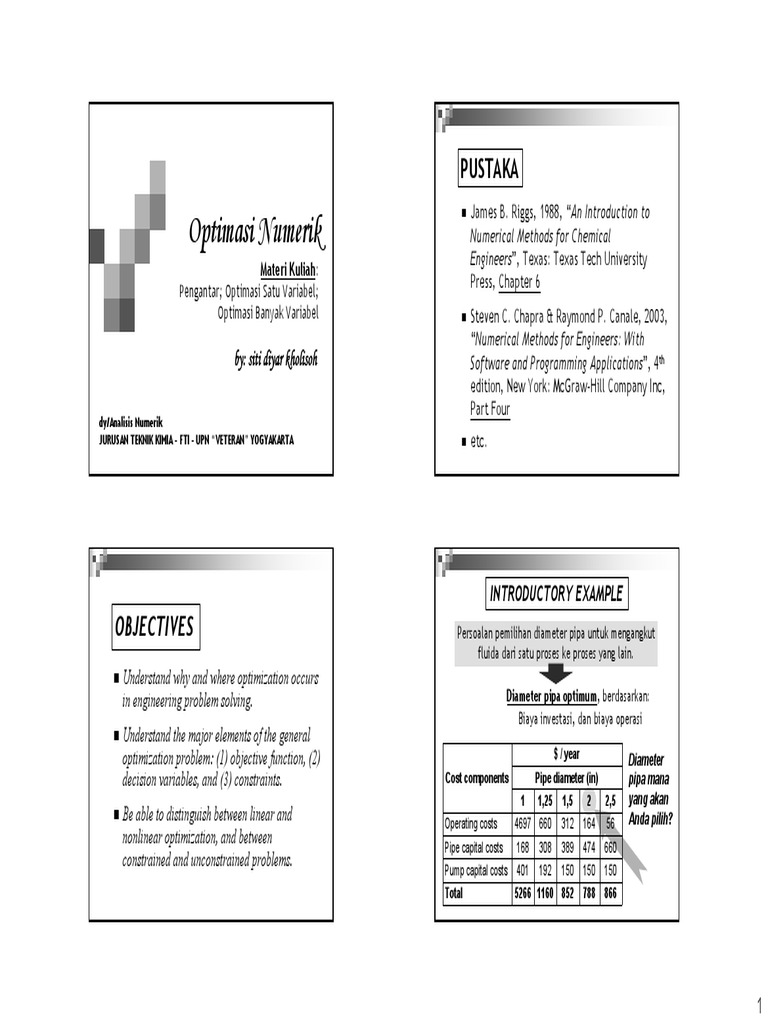 Optimasi Numerik PPT Dy PDF | PDF