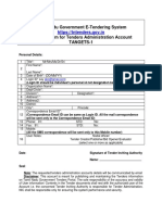 Tamil Nadu Government E-Tendering System Request Form For Tenders Administration Account Tangets-1