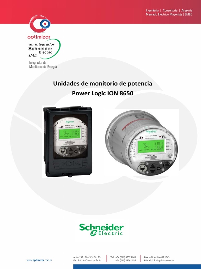 Datos Técnicos ION8650-IME (Optimizar.com.ar).pdf | Power Supply | Ac Power