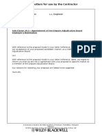 Model Letters For Use by The Contractor: Letter To The Employer C.C. Engineer ML 20.2b