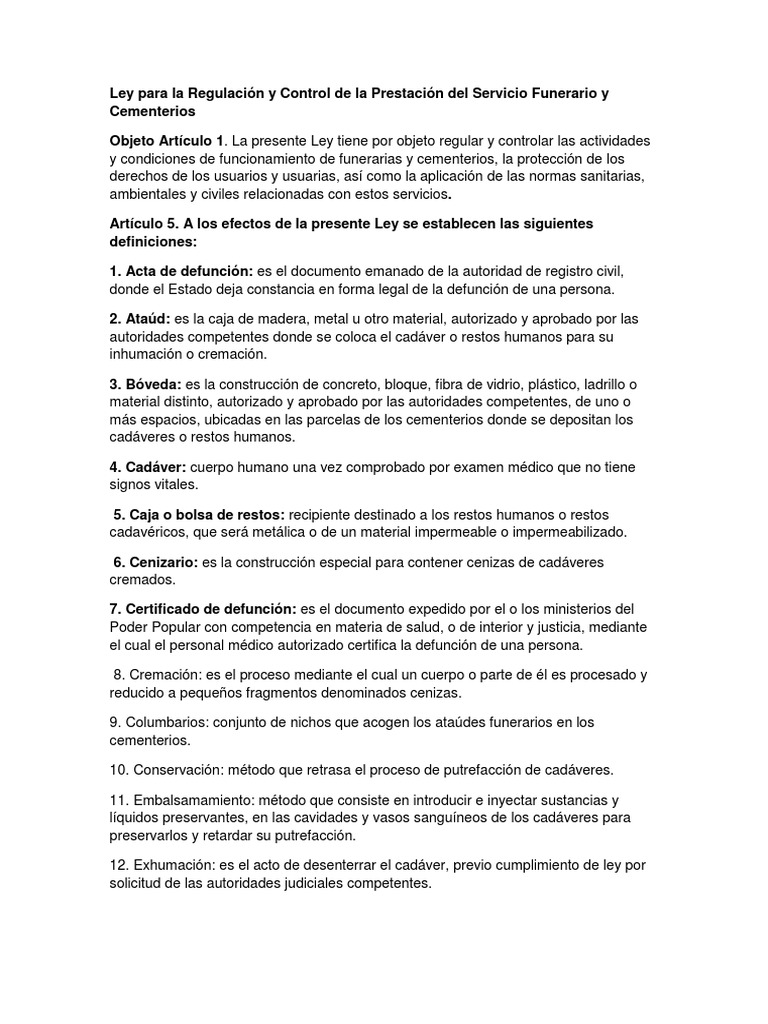Ley para La Regulación y Control de La Prestación Del Servicio ...