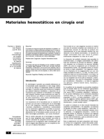 Materiales Hemostáticos en Cirugía Oral